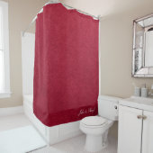 Eleganter Crimson Red Textured Shower Vorhang (Beispiel)