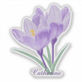 Eleganter Crocus Sticker (Vorderseite)