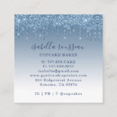 Eleganter Cupcake Baker Konditorei Koch Quadratische Visitenkarte (Rückseite)