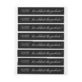 Eleganter Cursive feiern das graduierte Siegel Rundum-Adressaufkleber (Bogen)