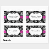 Eleganter Custom Damask Wedding Sticker (Blatt)