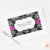 Eleganter Custom Damask Wedding Sticker (Umschlag)