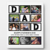 Eleganter Custom Happy Vathers Day 9 Foto Collage Fotoplatte (Vorderseite)