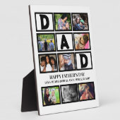 Eleganter Custom Happy Vathers Day 9 Foto Collage Fotoplatte (Seite)