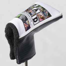 Eleganter Custom Happy Vathers Day 9 Foto Collage Golf Headcover