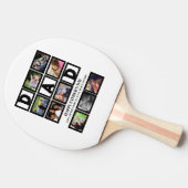 Eleganter Custom Happy Vathers Day 9 Foto Collage Tischtennis Schläger (Seitenansicht)