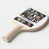 Eleganter Custom Happy Vathers Day 9 Foto Collage Tischtennis Schläger (Vorderseite)