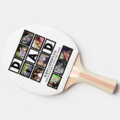 Eleganter Custom Happy Vathers Day 9 Foto Collage Tischtennis Schläger (Seitenansicht)