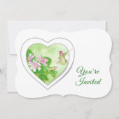 Eleganter Custom Watercolor Hummingbird Birthday Einladung (Vorderseite)