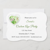 Eleganter Custom Watercolor Hummingbird Birthday Einladung (Rückseite)