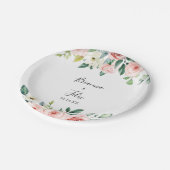 Eleganter Dainty Herbst Blumenkuchen Pappteller (Schrägansicht)