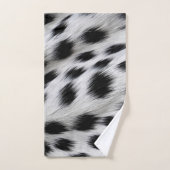 Eleganter Dalmatiner-Kunstfell-Musterposter Badhandtuch Set (Handtuch)