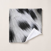 Eleganter Dalmatiner-Kunstfell-Musterposter Badhandtuch Set (Waschlappen)