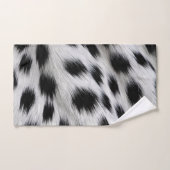 Eleganter Dalmatiner-Kunstfell-Musterposter Badhandtuch Set (Handtuch)