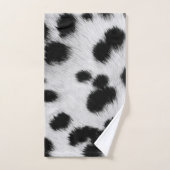Eleganter Dalmatiner-Kunstfell-Musterposter Badhandtuch Set (Handtuch)