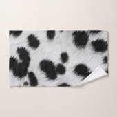 Eleganter Dalmatiner-Kunstfell-Musterposter Badhandtuch Set (Handtuch)