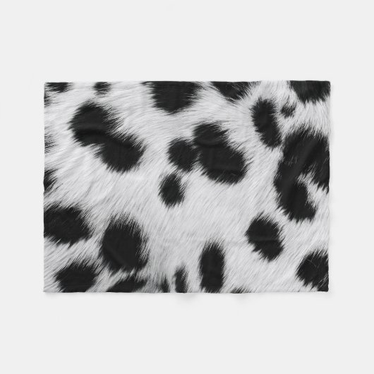 Eleganter Dalmatiner-Kunstfell-Musterposter Fleecedecke (Vorderseite (Horizontal))