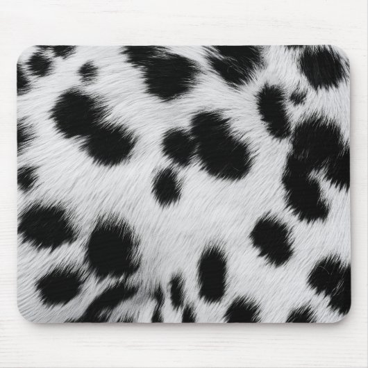 Eleganter Dalmatiner-Kunstfell-Musterposter Mousepad (Vorne)
