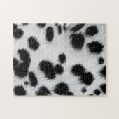 Eleganter Dalmatiner-Kunstfell-Musterposter Puzzle (Horizontal)