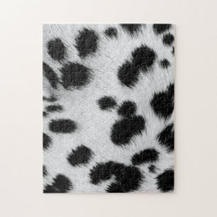 Eleganter Dalmatiner-Kunstfell-Musterposter Puzzle