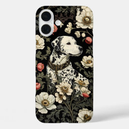 Eleganter Dalmatiner William Morris Inspiriert iPhone 16 Plus Hülle