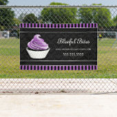 Eleganter Damask Lila Cupcake Banner (Insitu)