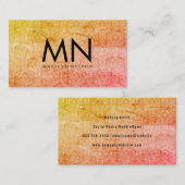 Eleganter Damask mit Monogram Visitenkarte (Vorne/Hinten)