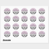 Eleganter Damask Pink Baby Shower Sticker (Blatt)