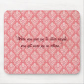Eleganter Damask Pink Muster Mouse Pad Mousepad (Vorne)