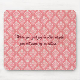 Eleganter Damask Pink Muster Mouse Pad Mousepad
