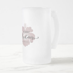 Eleganter Damask Weihnachtsgeschmack Mattiert Gl Mattglas Bierglas