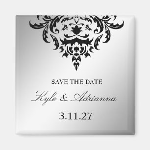 eleganter Damast 311-Simplisticly Save the Date Magnet
