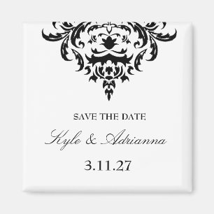 eleganter Damast 311-Simplisticly Save the Date Magnet