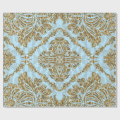 Eleganter Damast Belmontes Geschenkpapier (Flach)