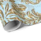 Eleganter Damast Belmontes Geschenkpapier (Rolleneckpunkt)