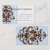 Eleganter Damast - besonders angefertigt Visitenkarte (Vorne/Hinten)