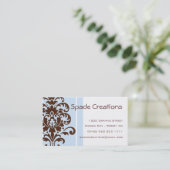 Eleganter Damast - besonders angefertigt Visitenkarte (Stehend Vorderseite)