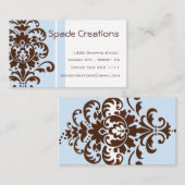 Eleganter Damast - besonders angefertigt Visitenkarte (Vorne/Hinten)