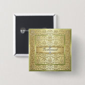 Eleganter Damast-Diamant-Brautjungfern-Knopf des Button (Vorne & Hinten)