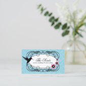 Eleganter Damast-Ereignis-Koordinator Visitenkarte (Stehend Vorderseite)