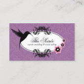 Eleganter Damast-Ereignis-Koordinator Visitenkarte (Vorderseite)