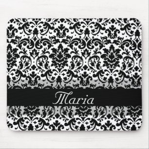 Eleganter Damast-Kalligraphieentwurf Mousepad