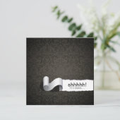 Eleganter Damast-Überraschungs-Geburtstag Einladung (Stehend Vorderseite)