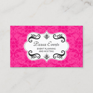 Eleganter Damast und Wirbel Visitenkarte