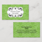 Eleganter Damast und Wirbel Visitenkarte (Vorne/Hinten)