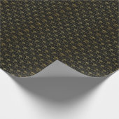Eleganter Damast, Vintages Blumendesign. Geschenkpapier (Ecke)