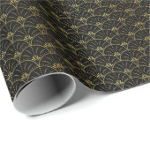 Eleganter Damast, Vintages Blumendesign. Geschenkpapier (Rolleneckpunkt)