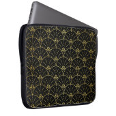 Eleganter Damast, Vintages Blumendesign. Laptopschutzhülle (Vorne Rechts)