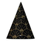 Eleganter Damast, Vintages Blumendesign. Partyhütchen (Links)