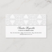 Eleganter Damast Visitenkarte (Rückseite)